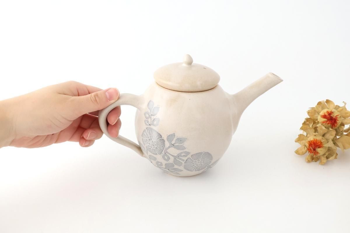 ポット｜グレー｜陶器｜松崎麗｜益子焼｜和食器通販｜うちる｜和食器の