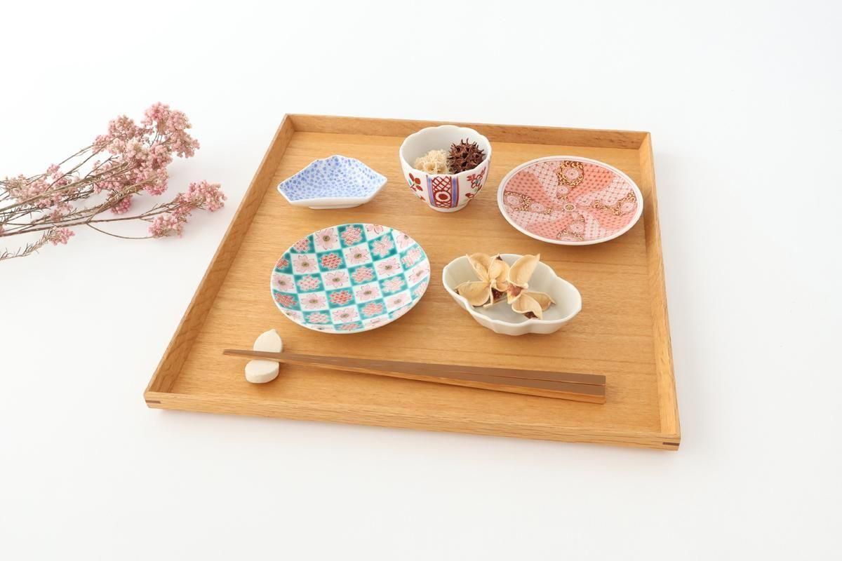 九谷焼 赤絵 花柄 小皿 3枚セット 九谷アート小皿｜赤絵細描花唐草文｜磁器｜Kutani Art｜九谷焼｜和食器