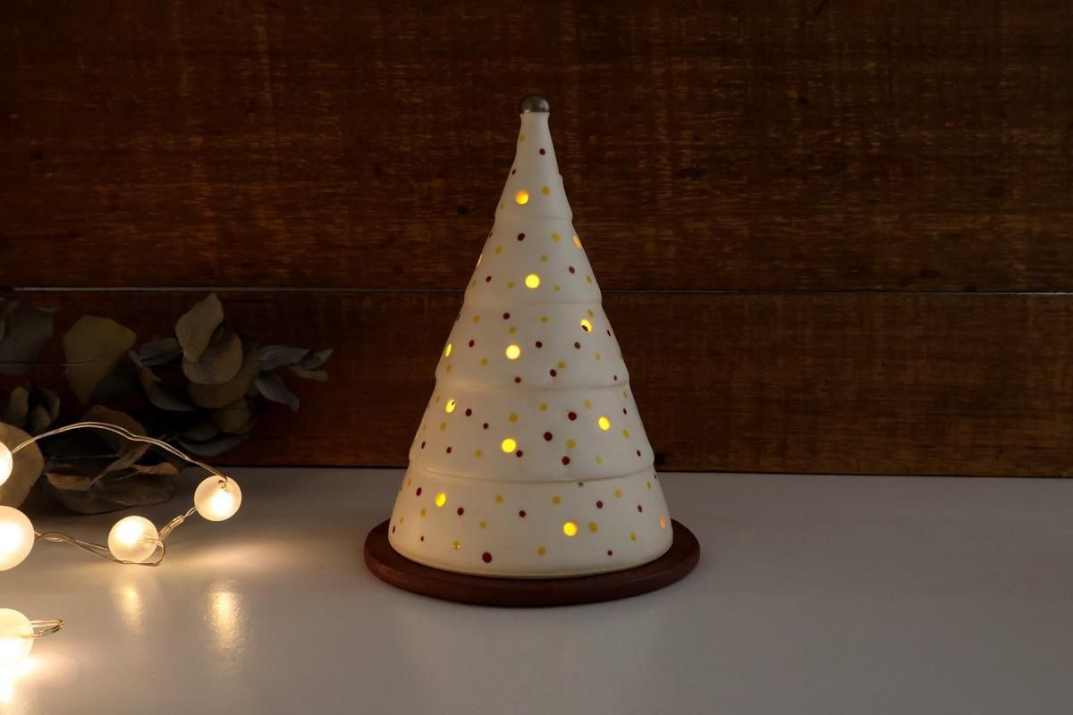 クリスマスツリー｜キャンドル付き｜陶器｜松尾直樹和｜食器通販｜うち