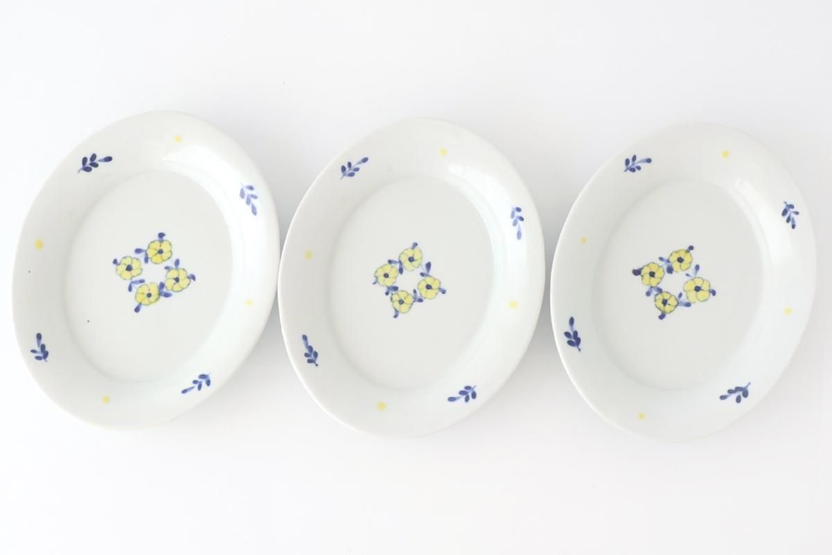 楕円皿｜色絵花冠｜磁器｜高原真由美｜九谷焼｜和食器通販｜うちる｜和