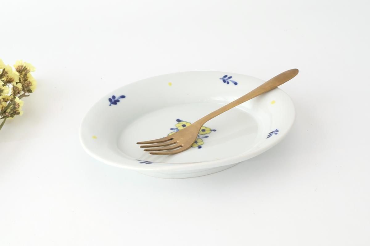 楕円皿｜色絵花冠｜磁器｜高原真由美｜九谷焼｜和食器通販｜うちる｜和