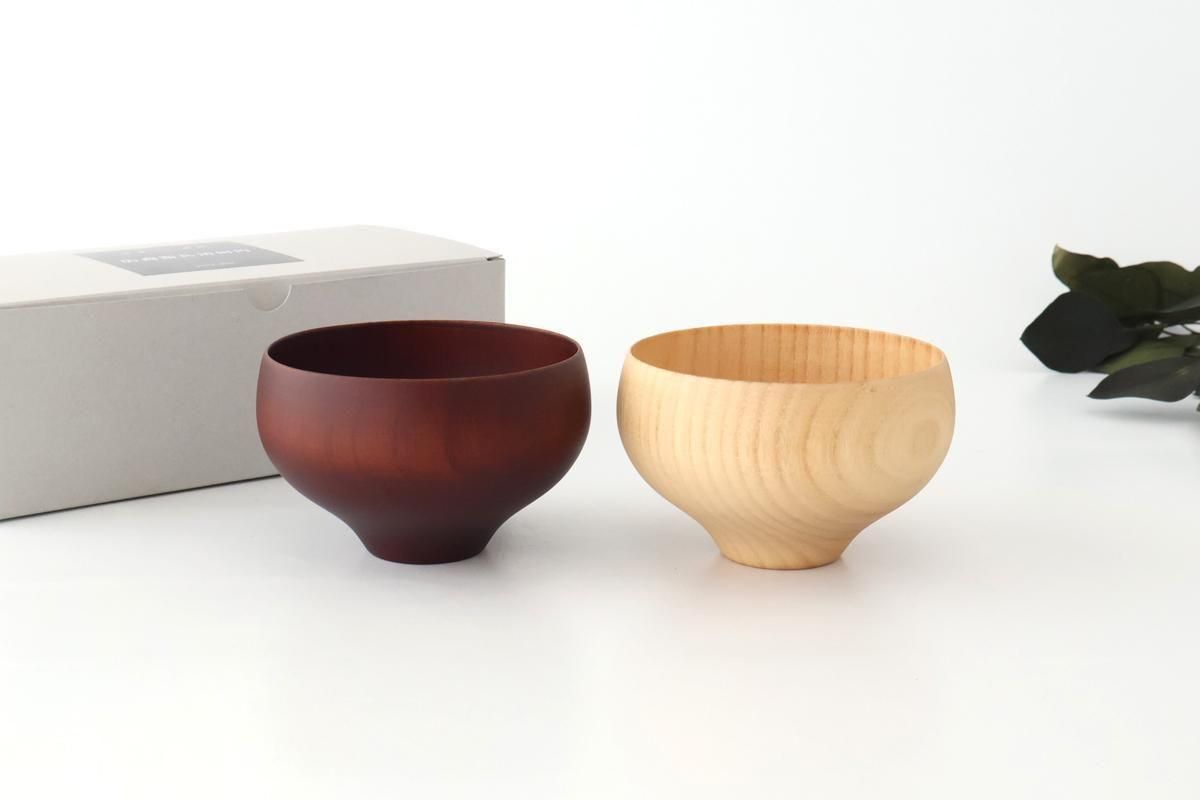 2点セット】｜【ペアセット】お椀｜TSUBO｜ブラウン｜ナチュラル｜角田