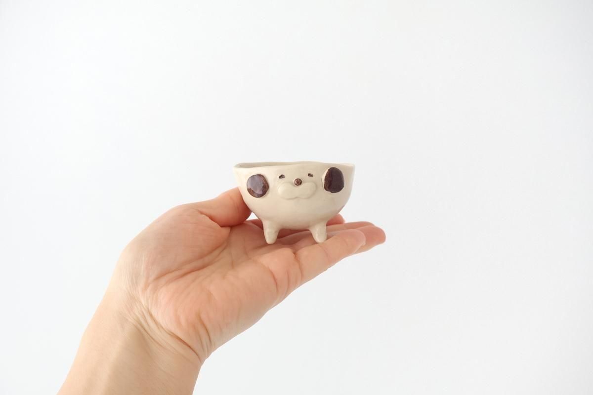 犬のおちょこ｜半磁器｜うつわの絵本陶芸工房 岩佐悠子｜和食器通販