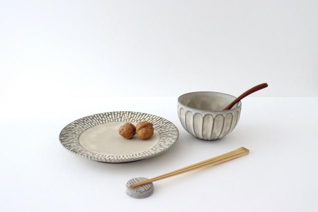 ボウル｜S｜面取り｜白｜陶器｜シモヤユミコ｜和食器通販｜うち