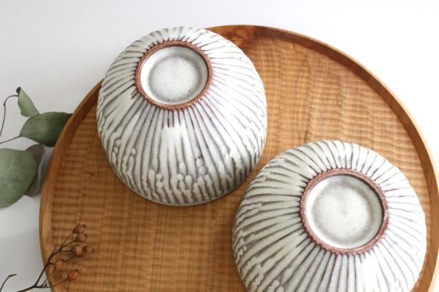 シモヤユミコ　ボウルS　さざ波と波面取り 2個セット シモヤユミコ ボウルS さざ波と波面取り 2個セット