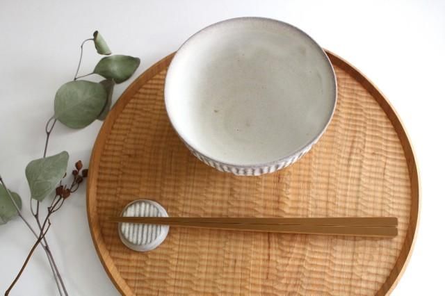 ボウル｜S｜さざ波｜白｜陶器｜シモヤユミコ｜和食器通販｜うち