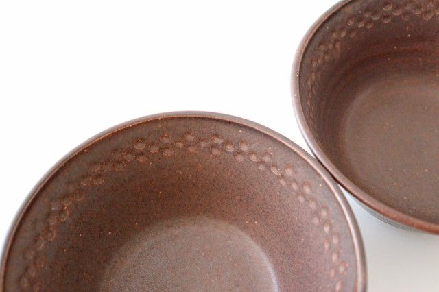 ダークブラウン鎬｜小鉢｜陶器｜中野明彦｜和食器通販｜うちる｜和食器