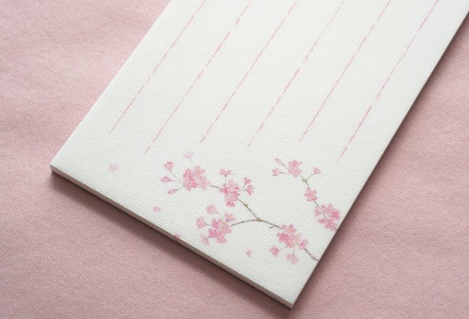 桜の一筆箋-はるは花