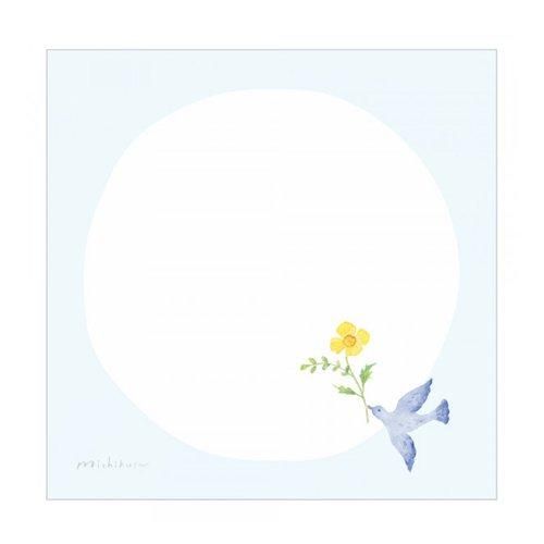 和紙のメモ帳 「みちくさ」 青い鳥 van - 木乃香