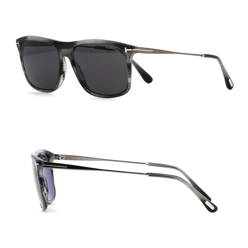 TOM FORD TF588 ブラック サングラス Amazon.com: Tom Ford Rectangular Sunglasses TF588 Max-02 52R
