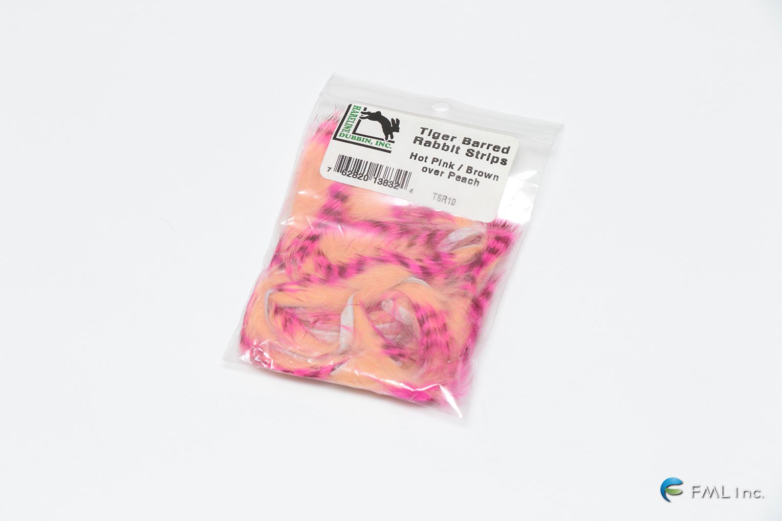 <img class='new_mark_img1' src='https://img.shop-pro.jp/img/new/icons5.gif' style='border:none;display:inline;margin:0px;padding:0px;width:auto;' />HARELINE DUBBIN Tiger Barred Rabbit Strips - Hot Pink / Brown over Peach (TSR10)