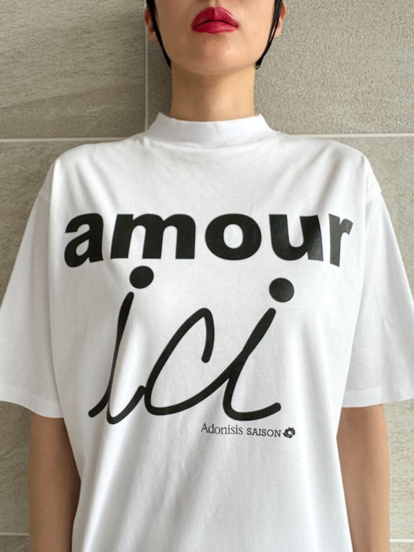 Adonisis】S24212_amor/ici ロゴロングTシャツ