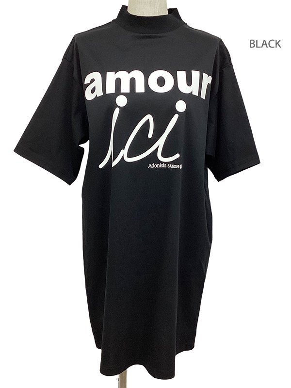 Adonisis】S24212_amor/ici ロゴロングTシャツ