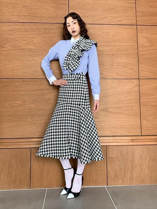 Adonisis】S25305_千鳥格子柄マーメイドSK