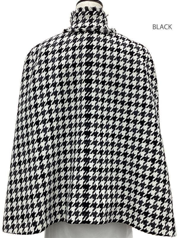 Adonisis】S25302_千鳥格子ツィードケープコート