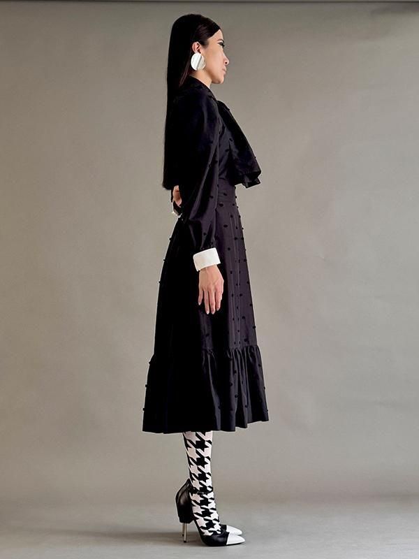 Adonisis】S25407_3Dポルカドットロングボウタイブラウス