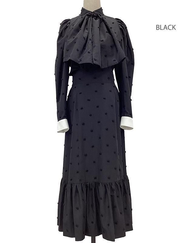 Adonisis】S25407_3Dポルカドットロングボウタイブラウス