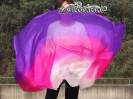ベリーダンスベールシルク100%white-pink-purple道具パフォーマンスグッズ 20