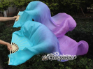 ベリーダンス道具シルクファンベール美しい演出turquoise-blue-purpleグッズ扇子安い激安 6