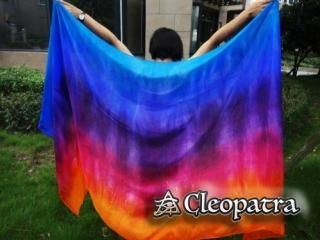 ベリーダンスグッズ5MMタイダイ染めの綺麗なシルクベール激安販売 2
