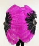 ショーやステージMix hotpink & black オーストリッチフェザーファン76cm×137cmグッズ販売ショップ 19