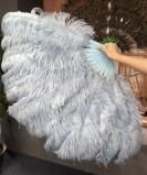 ショーやステージBaby blueオーストリッチフェザーファン76cm×137cmグッズ販売ショップ 19