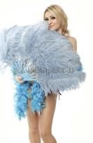 baby blue単層ベリーダンスやバーレスク道具豪華なフェザーファングッズ販売40