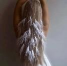 ベリーダンスヘッドバンドカチューシャ長いヘアチェーン羽フェス花嫁グッズ 24