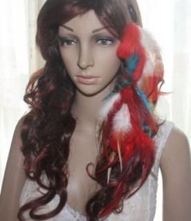 ナチュラルフェザーヘアエクステンションヘアクリップジュエリーグッズ激安 13