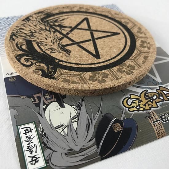 曇天に笑う キャラクター家紋 コルクコースター 安倍蒼世 曇天に笑う キャラクター家紋 コルクコースター 安倍蒼世