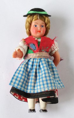 ドイツ 民族衣装のお人形 チロル地方［18324］ - ヨーロッパの古いもの 