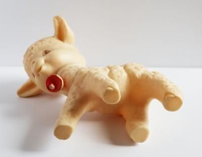 ひつじ　ラバードール　ソフビ　人形　シルトクレート　ドイツ　ヴィンテージ ひつじ ラバードール ソフビ 人形 シルトクレート ドイツ