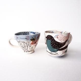 手びねりの形とラフな手書きイラスト リトアニア Silvia Ceramic の陶器 リトアニアリネンと雑貨 ラブディエン Labdien 手びねりの形とラフな手書きイラスト リトアニア Silvia Ceramic の陶器 リトアニアリネンと雑貨 ラブディエン Labdien