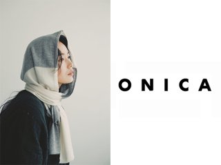 ONICA ／ Cashmere Scarf ／カシミヤ スカーフ／ カラー：Grey ／ 送料無料