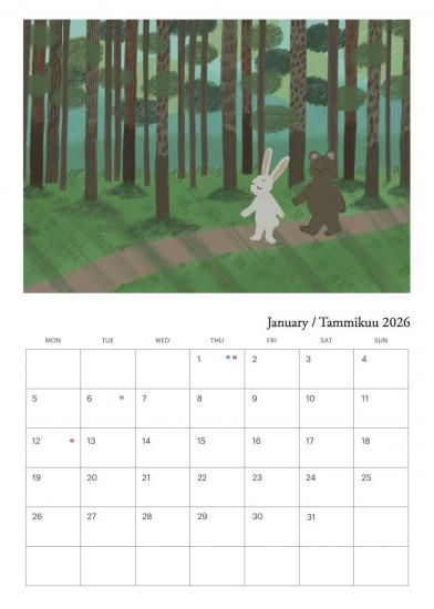 Eri Shimatsuka ／ カレンダー ／2026年 ／ポストカードカレンダー