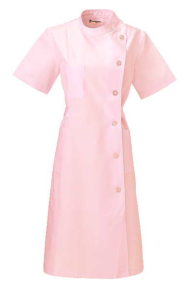 レディスナースワンピース ピンク - 三光白衣ショッピングサイト -