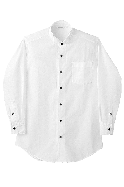 黒ボタン ウイングカラーシャツ 三光白衣ショッピングサイト