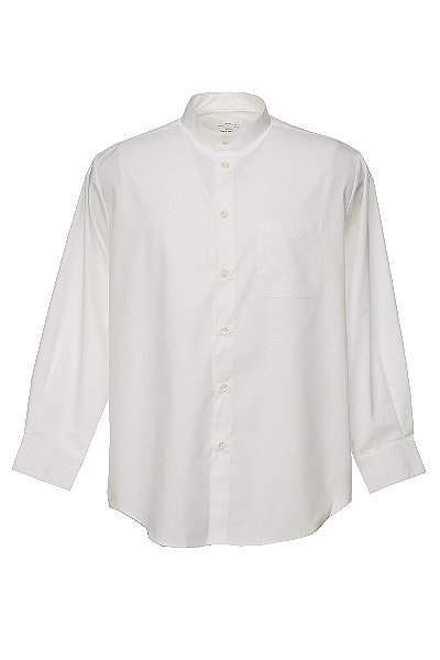 激安特価のスタンドカラーシャツ 三光白衣