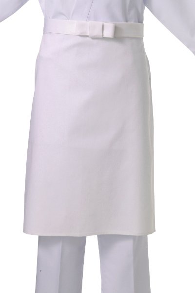 料理店の定番！ 調理場におススメの綿100％白前掛け 三光白衣