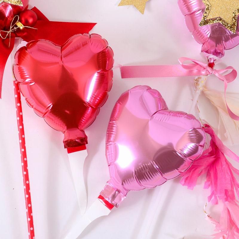 13cm ピュアカット ミニハートバルーン - キッズパーティー リトル