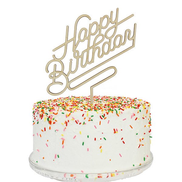 ケーキトッパー Lars Happy Birthday Sign 木製 ハッピーバースデイ Cake Topper Birthday 誕生日 ファーストバースデイ 1歳誕生日 メール便可