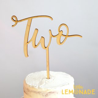 【Alexis Mattox Design】ケーキトッパー　スクリプト TWO　studio M【ケーキ用飾り】cake topper  2歳誕生日　ケーキデコレーション (SM17)