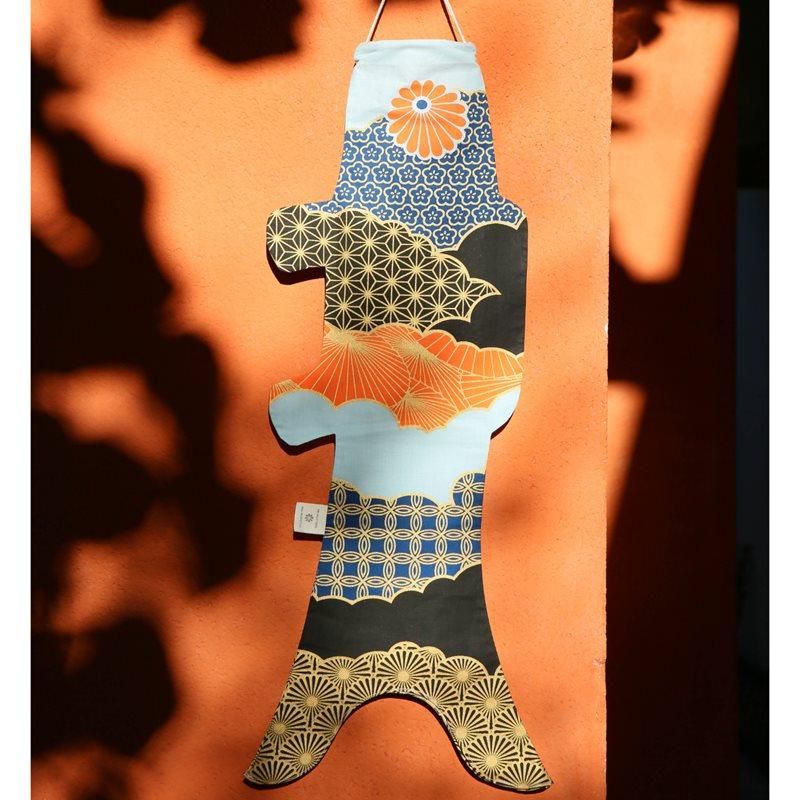 こいのぼり【Madame MO マダムモー】Sサイズ 70cm 【シボリ/ピーコック