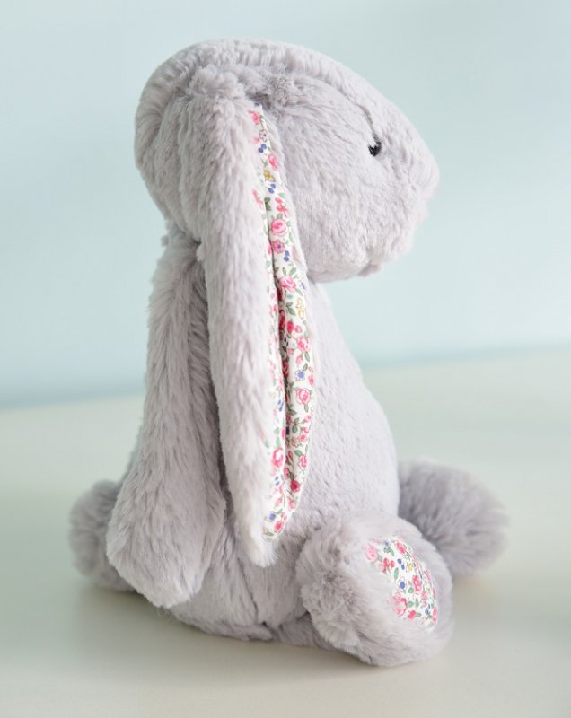 【Jellycat】 Blossom Silver Bunny Sサイズ 花柄xグレー