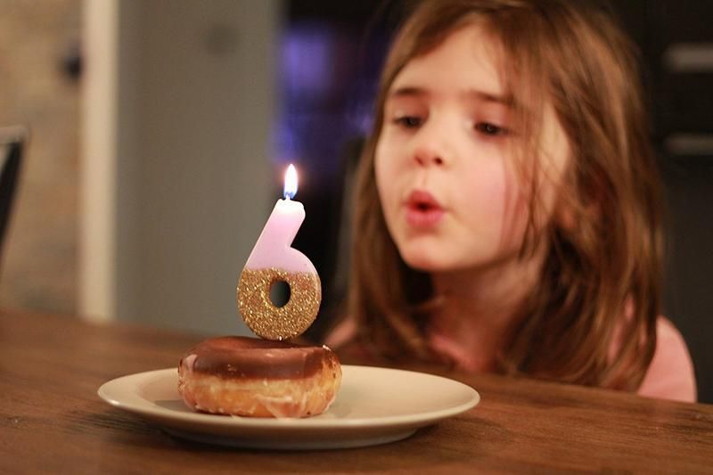 グリッターナンバーキャンドル／ブルー【0から9まで