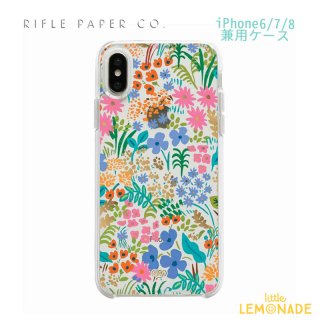 【RIFLE PAPER ライフルペーパー】iPhone6/7/8兼用ケース /クリアメドウ(PIC059-678) ◆