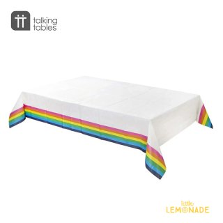 【Talking Tables】テーブルカバー／ブライト レインボー 紙製 虹デザイン（RAIN-TCOVER ) トーキングテーブルス