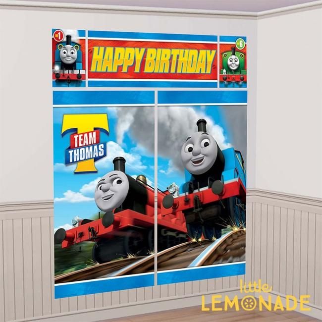 シーンセッター トーマス Amscan 誕生日 飾り 大きなバナー ウォールデコレーション Thomas パーティー バースデー 装飾 機関車 あす楽 リトルレモネード