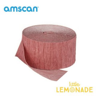 【amscan アムスキャン】クレープストリーマー ローズゴールド / 紙テープ デコレーション 装飾 誕生日 １歳  ピンクゴールド (185051143)