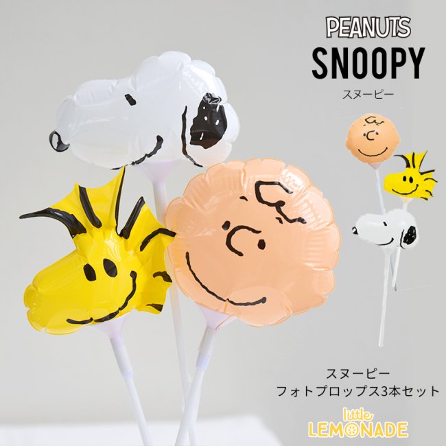 Snoopy スヌーピー チャーリーブラウン ウッドストック フォトプロップス3本セット